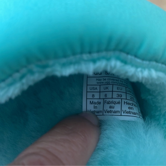 Ugg Women’s Platform Teal Mint Green Maxi Slide Sandal Size 8 - Picture 6 of 6